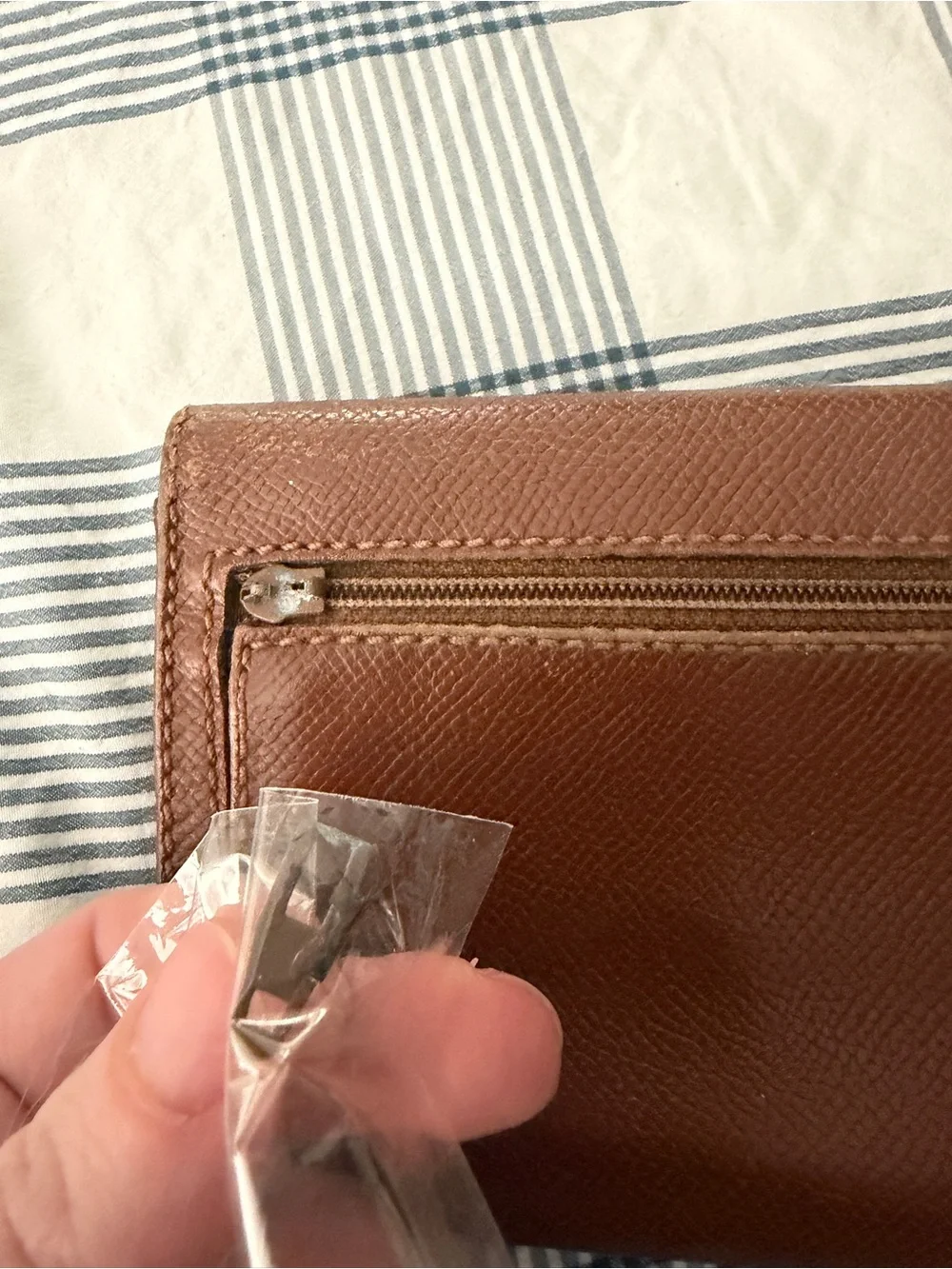 Chanel Brown Leather CC Logo Wallet